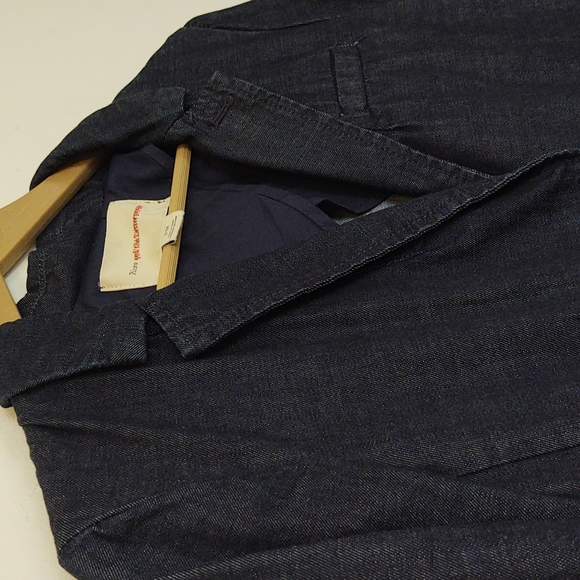 Anthro Pilcro and the Letterpress Dark Denim Blazer sz Med women - Picture 3 of 12
